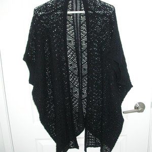 Black Knit Lace Sweater